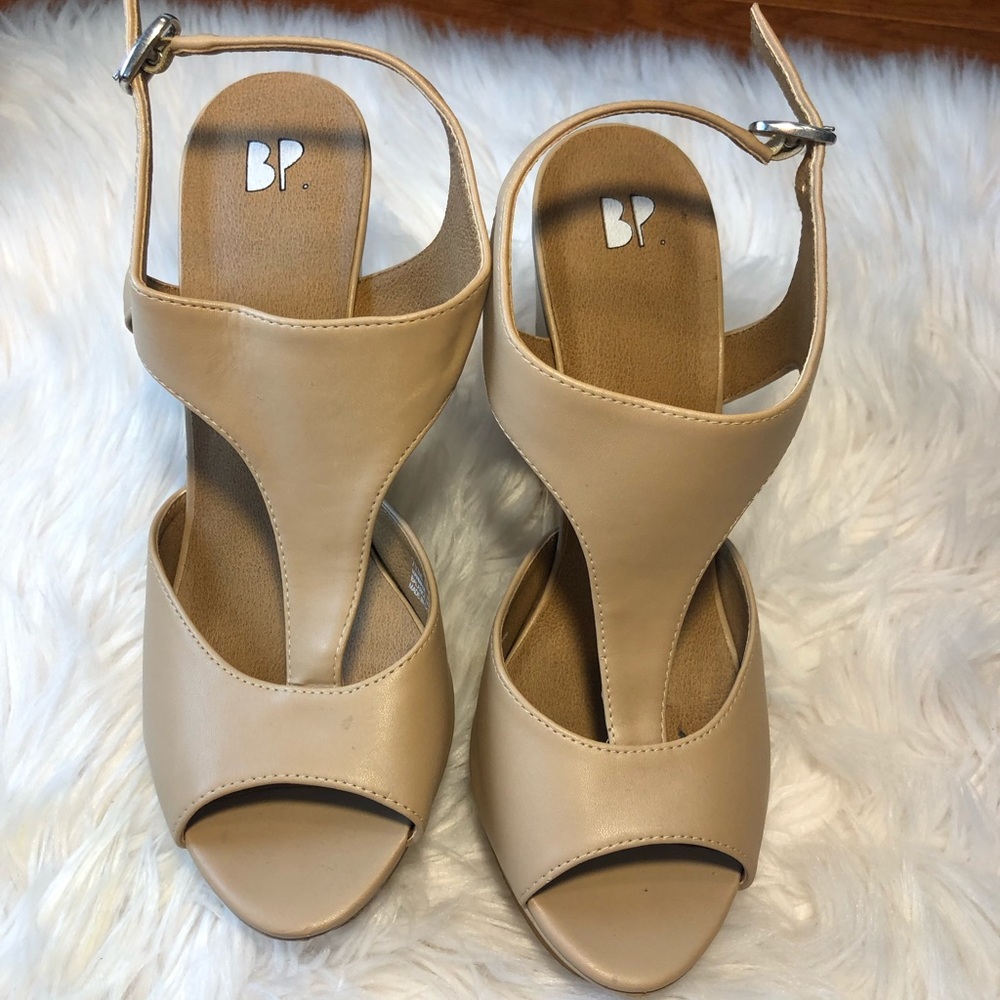 BP Nude Spring Wedges